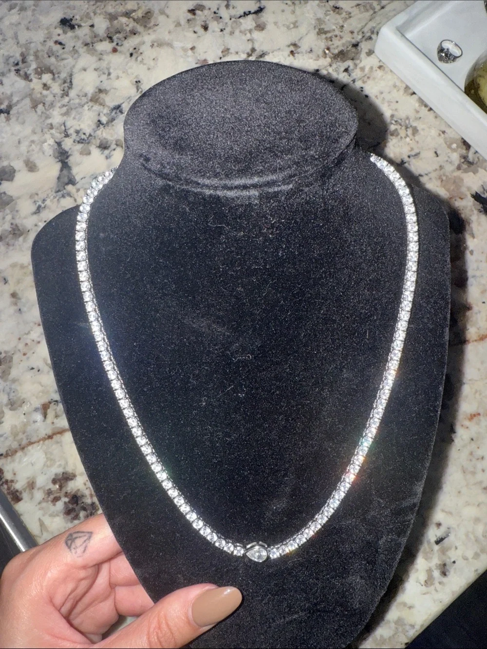 GIVENCHY crystal Tennis Necklace